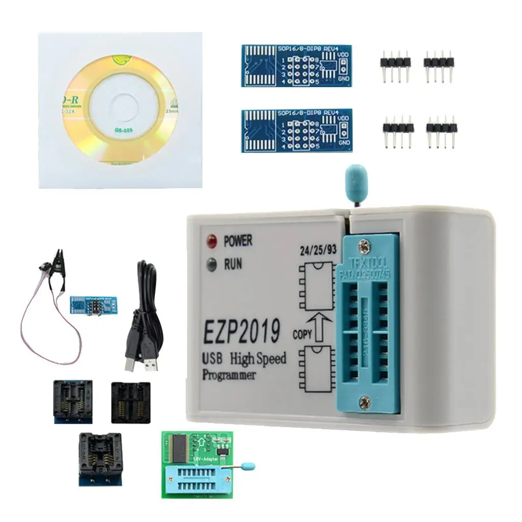 EZP2019 Alto ​ ​ 24 25 26 93 Suporte para programador Bios USB SPI