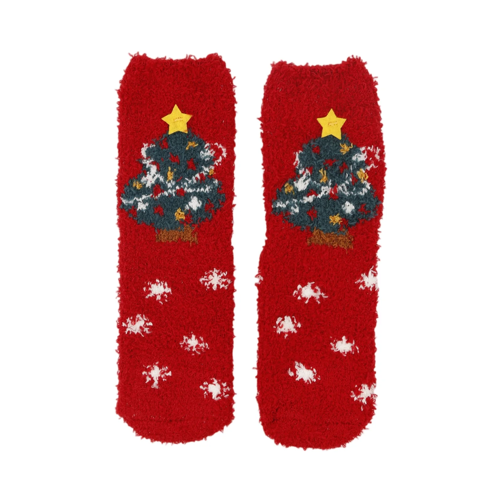 

Женские рождественские носки, носки в виде рождественской елки, утолщенные теплые коралловые бархатные носки для сна, мультяшный лось, снеговик, Calcetines Mujer