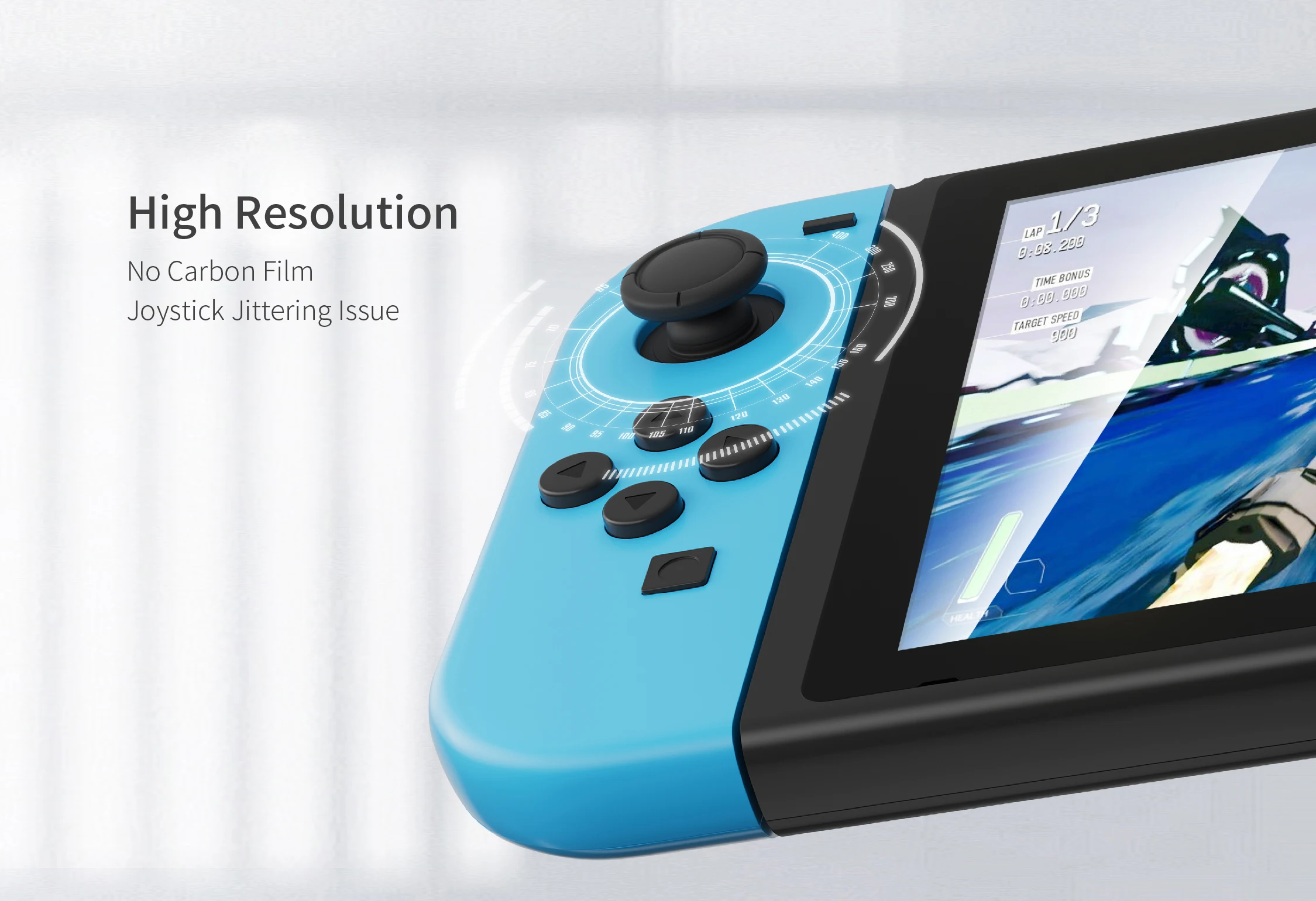 عصا التحكم GuliKit TMR Sensing NS40T لـ Joy-Con، استبدال ملحقات الألعاب مع أغطية عصا لجهاز Nintendo Switch، NS OLED / Lite