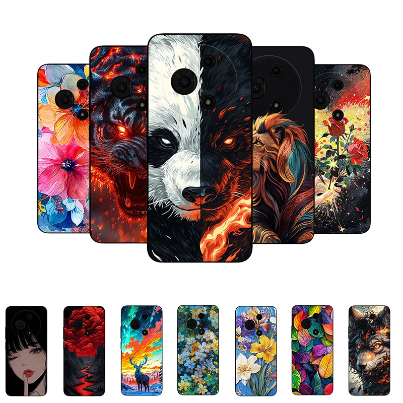 Para TCL 605 funda de teléfono Panda silicona suave protección completa contraportada para Coque TCL 605 T517D Fundas TCL605