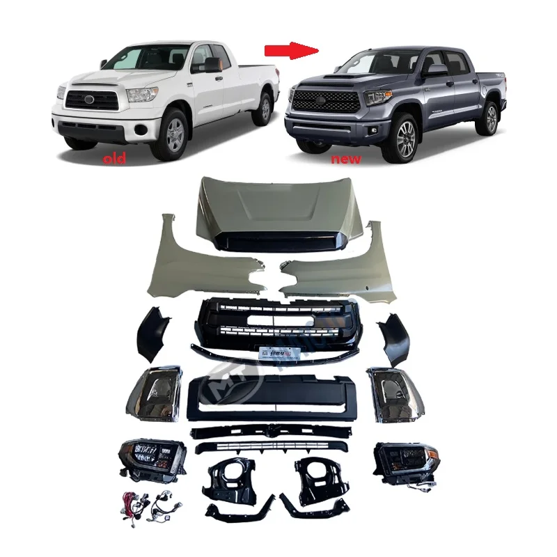 

Automotive body parts bumper Esay installation upgrade Toyota Tundra Facelift body kit 2008-2013 upgraded to 2014-2020