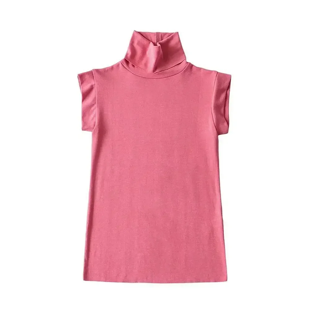 Damen Tanktop mit hohem Kragen, ärmellos, figurbetont, dehnbar, durchscheinend, atmungsaktiv, leicht, Coquette Y2K, lässig, Party, Layering, Basisschicht – Detail 9