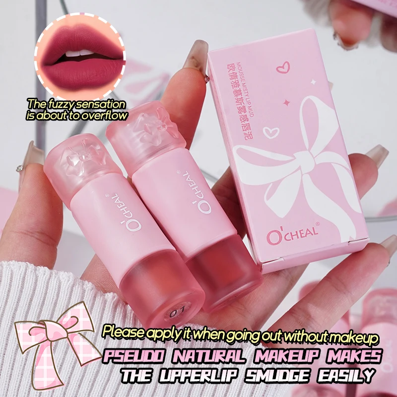 6-farbiger Lippenstift aus mattem Seide mit lebendiger Farbe, wasserfest, hinterlässt keine Tassen und hellt den Teint auf.