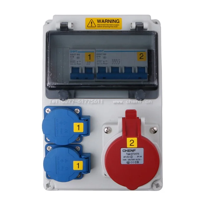 IP66 Waterproof Power Distribution Board For European Portable Junction Distribution Box Slope Current Output Box