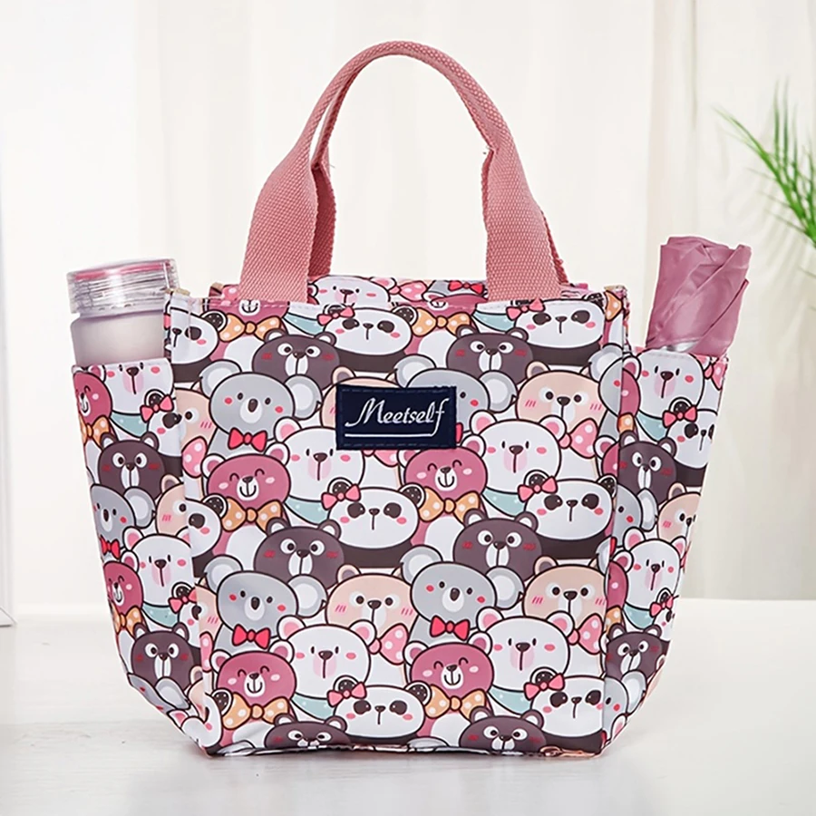 Large capacity fashion casual printing thick durable waterproof handbag daily shopping hand mommy bag