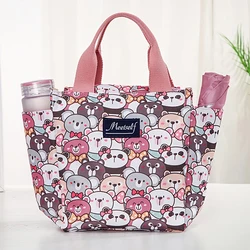 Large capacity fashion casual printing thick durable waterproof handbag daily shopping hand mommy bag