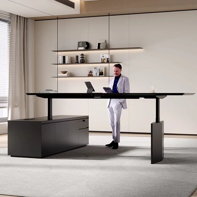 Intelligent lifting boss table office manager table supervisor table simple modern light luxury