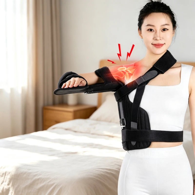 Adjustable Shoulder Abduction Brace 0-180 Degree Lightweight Support Rotator Cuff Humerus Recovery Post Surgery 어깨 외전 보조기