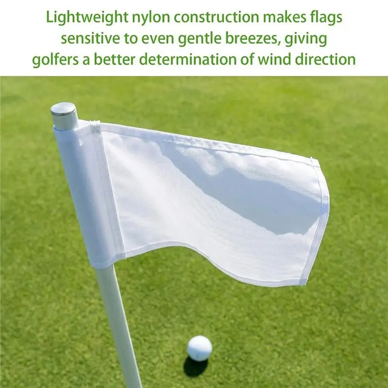 ABVE-Blank Golf Flags 9 Pcs Golf Pin Flag Indoor Outdoor Backyard Garden For Yard