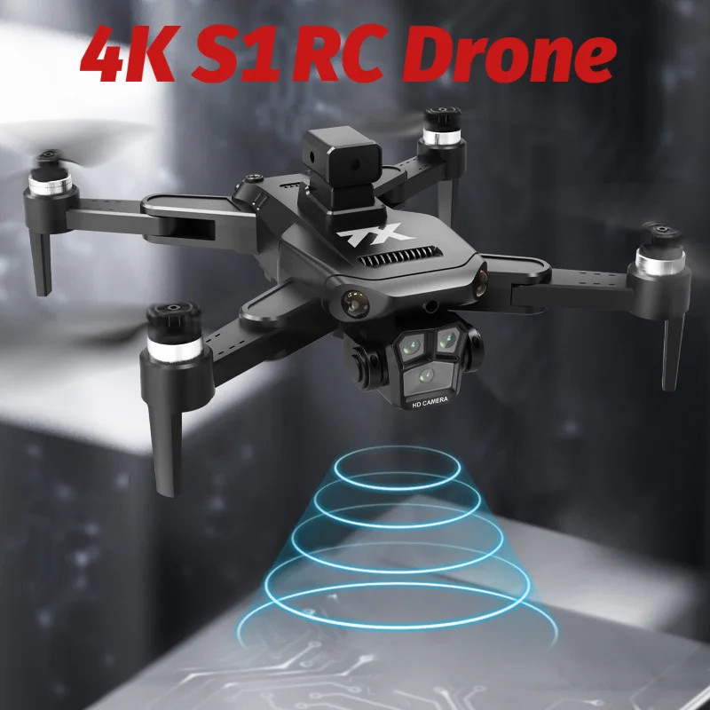 Dron S1 RC de 4 ejes, UAV HD, fotografía aérea, evitación de obstáculos inteligente, Motor sin escobillas, Control remoto, Quadcopter, juguetes para niños