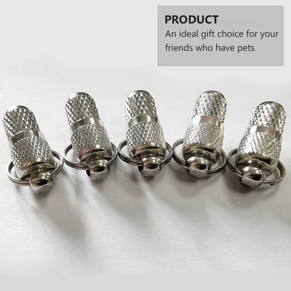 

6Pcs Pet Anti-Lost Id Tube Durable Capsule Shape Collar Pendant Unique Design Exquisite Details Gift Choice Pet Id Tube