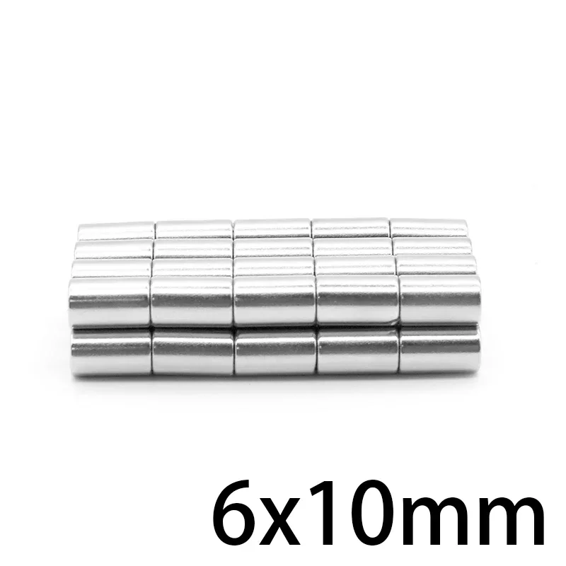 6x10 Strong Powerful Magnets N35 Small Round Magnet 6x10mm Thinck Disc Rare Earth Neodymium  Magnet 6*10