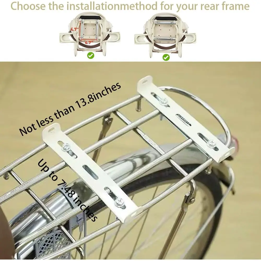 Child Bike Seat Rear Mount with Armrests and Pedals for Toddlers 6 Months to 6 Years, Up to 110 lbs