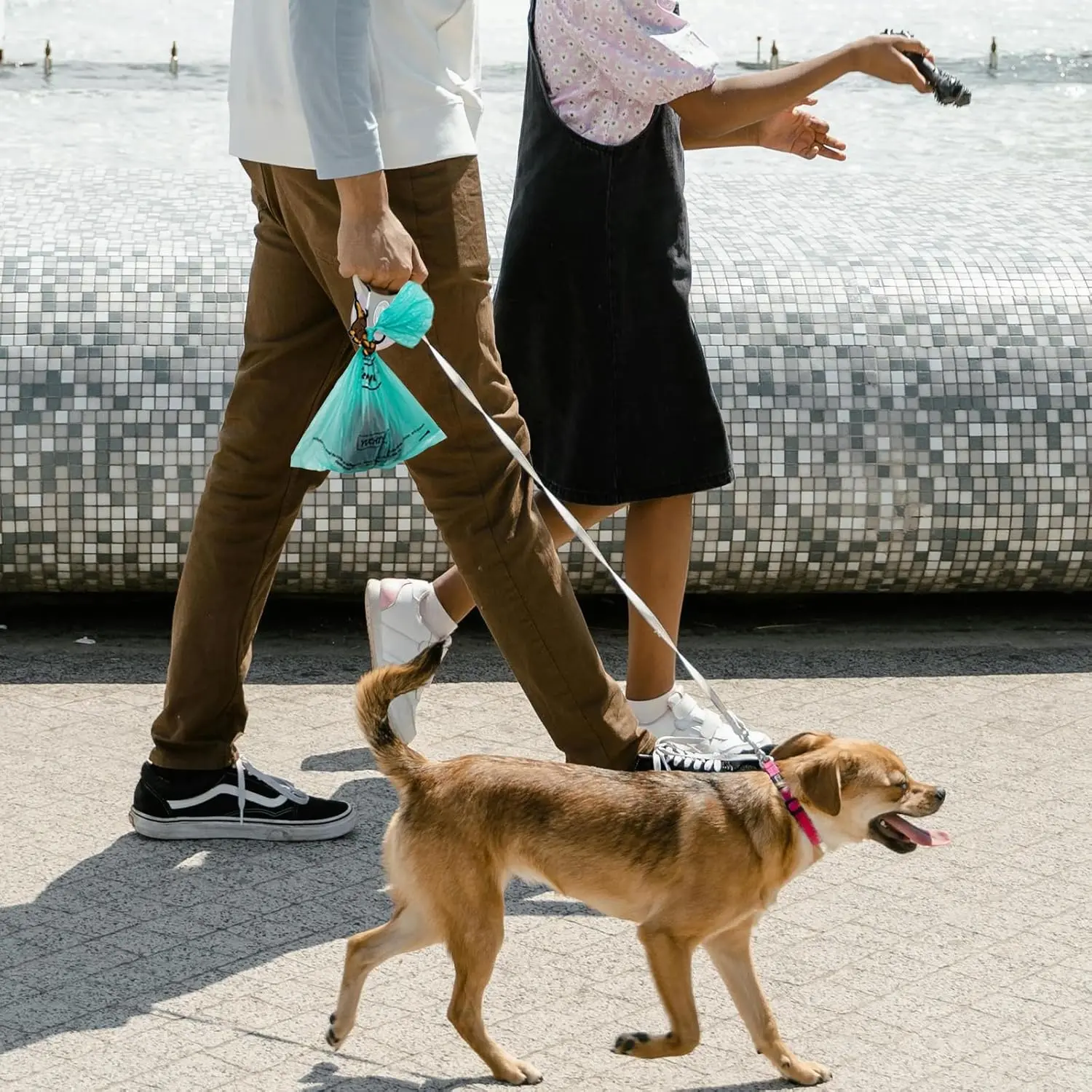 Pvc Pet Shit Bag Clip Dog Poop Bag Holder Waste Bag Dispenser Glow poop bag clip Cleaning Products