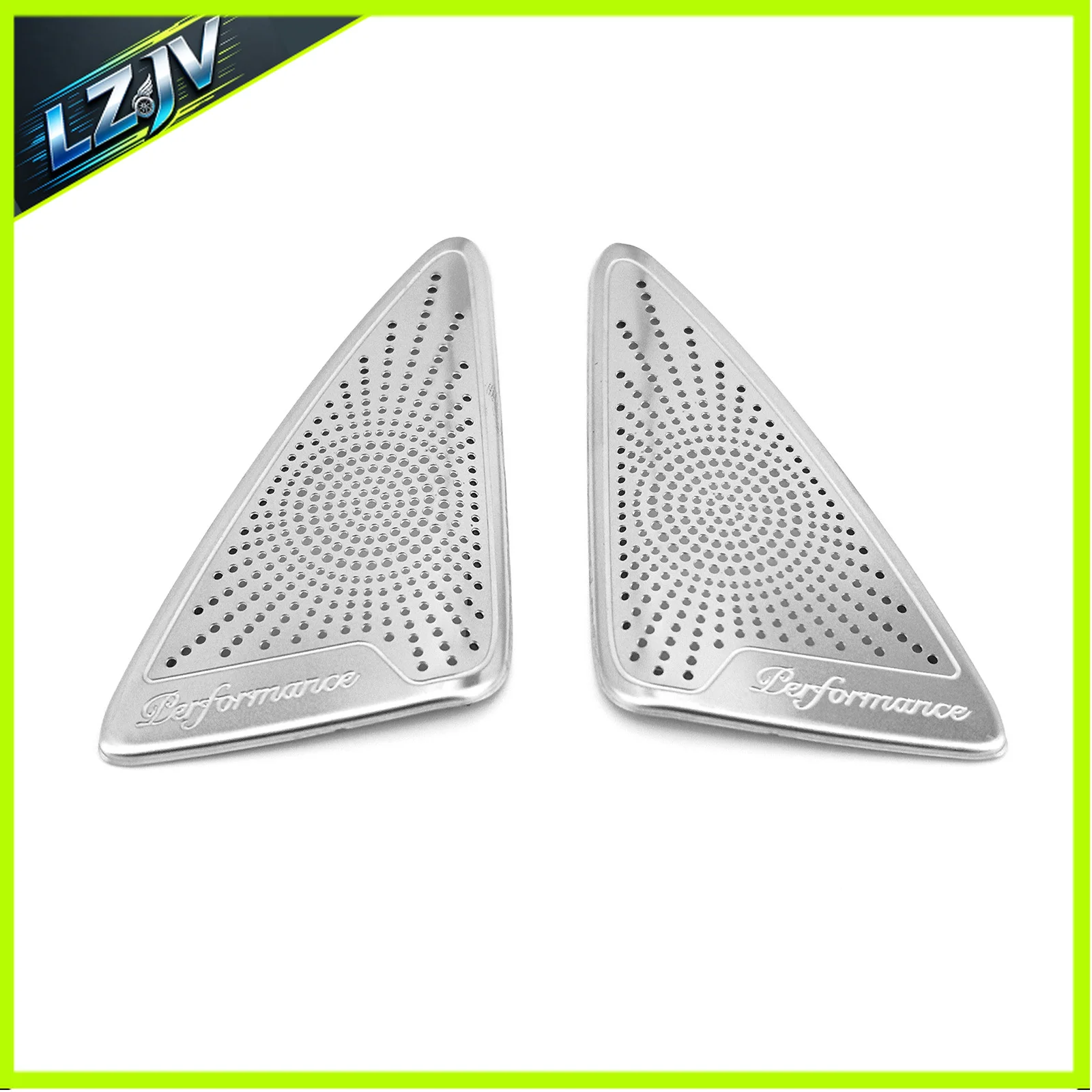 LZJV For Hyundai Palisade Stainless Steel Audio Speaker Cover Trim A-pillar Small Horn Cover Sticker Car Interior Moulding 2pcs