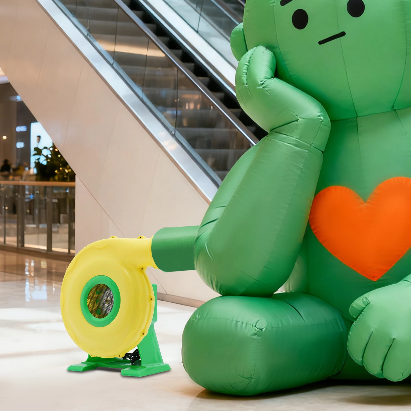 

Green&Yellow Air Blower(IP24 Protection&75dB Low Noise) - 13.12Ft Long Cord&Ergonomic Handle, Protective Mesh&Switch Cover