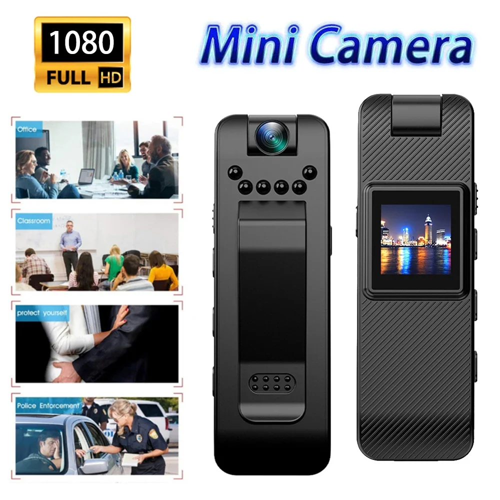 

1080P Full HD Mini Camera Infrared Night Vision with LED Screen Small Bodycam Smart Security Sports DV Camcorder Car DV