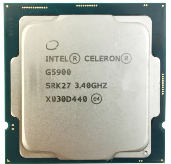 

Двухъядерный процессор Intel Celeron G5900, 3,4 ГГц, двухпоточный процессор, 2 Мб, 58 Вт, LGA 1200