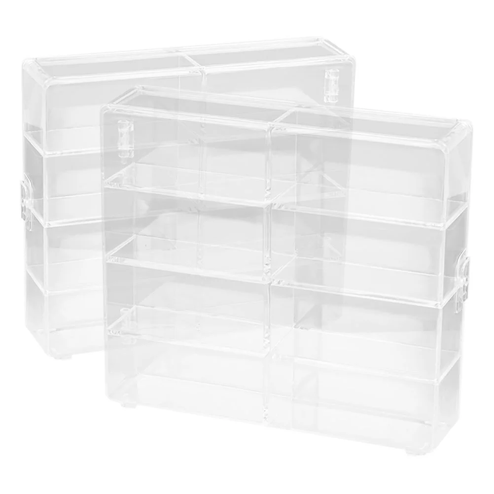 Storage Box Display Stand Glass Showcase Base Acrylic Jewelry Console Riser Countertop Museum Model Floor Cars