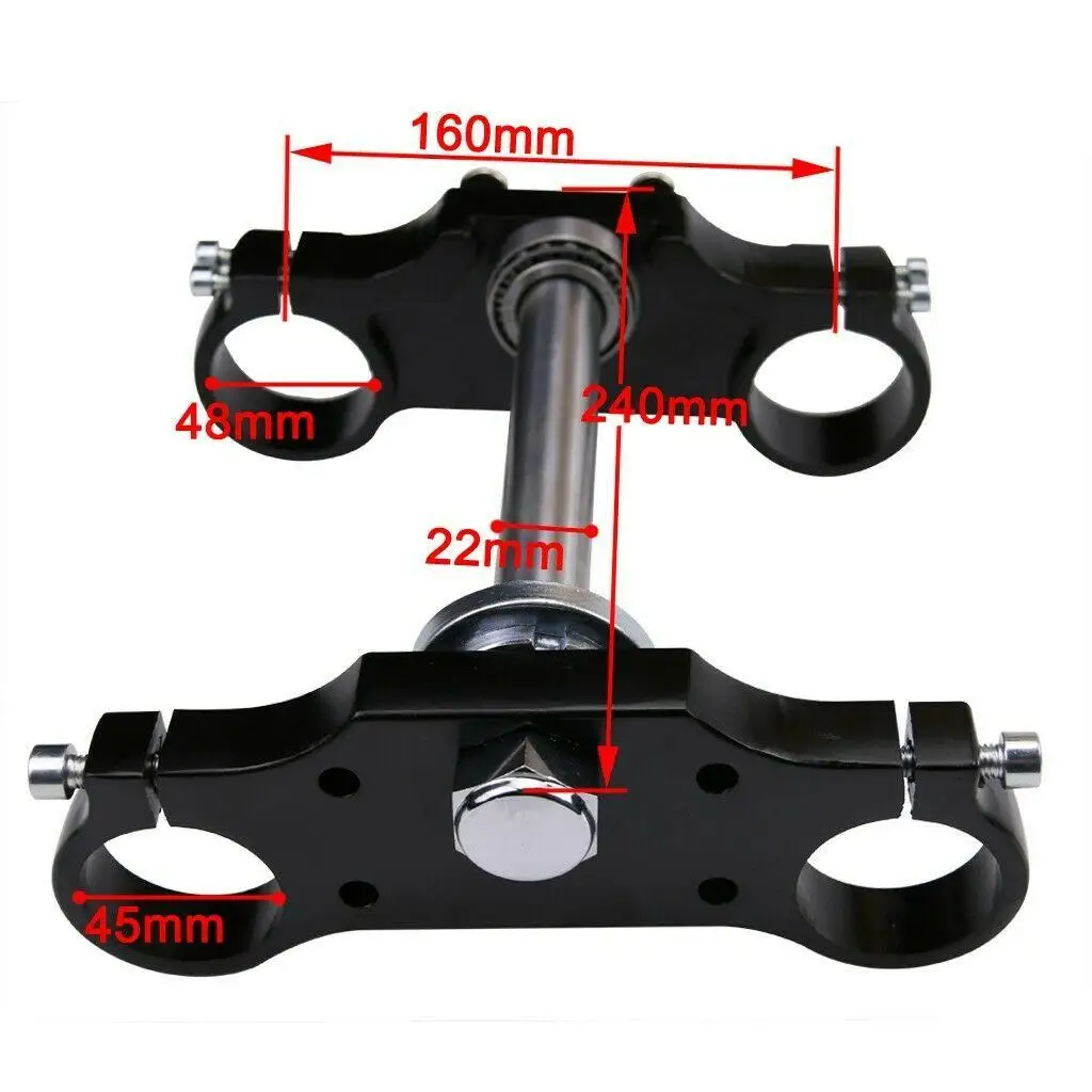 29 "45mm/ 48mm Triple Tree Clamp garpu depan Shock Set untuk 110cc 125cc Pit sepeda Motor trail sepeda motor Cina