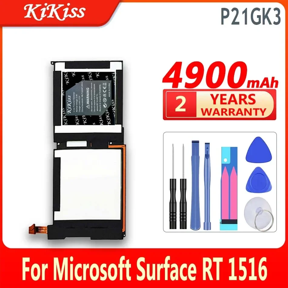 

Аккумулятор большой емкости KiKiss P21GK3 4900 мАч для Microsoft Surface RT 1516 Tablet PC 21CP4/106/96 7,4 V Bateria