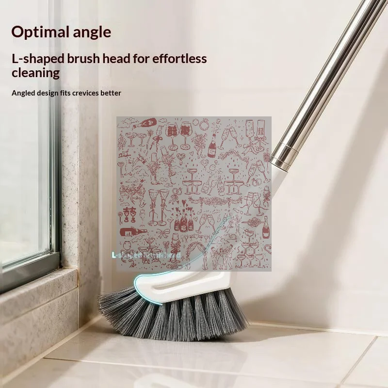 1 Pc Long Handle Telescopic Cleaning Brush Narrow Head Adjustable For Bathroom Toilet Window Gaps Floor Crevices