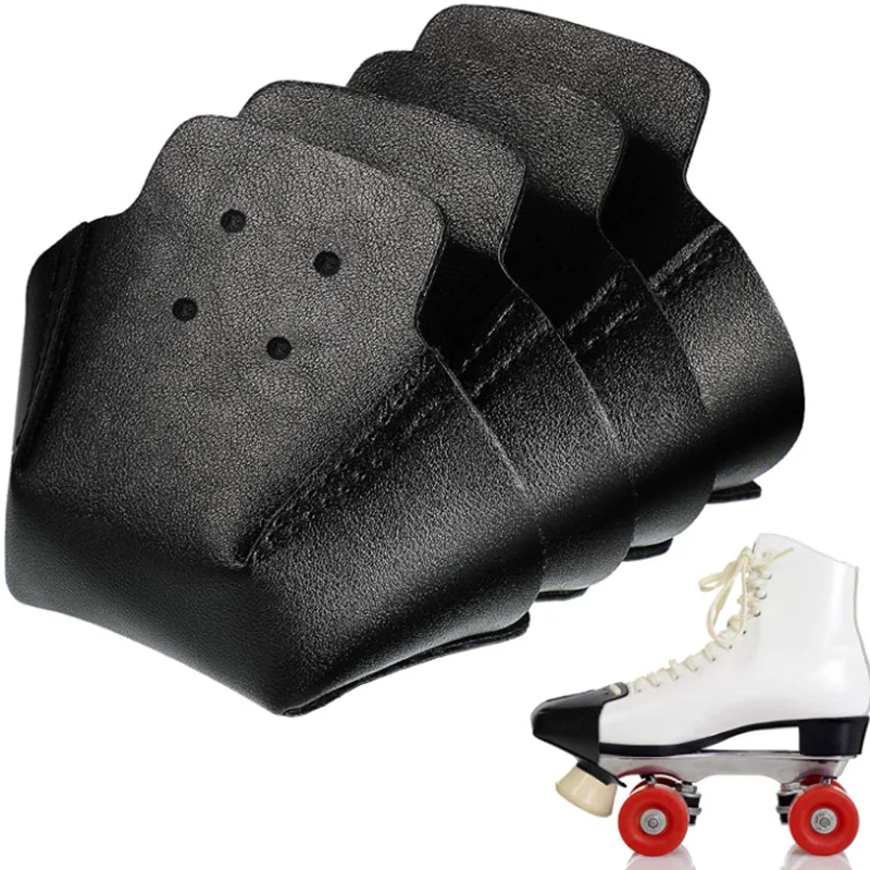 2Pcs PU Leather Ice Skates Shoes Cover Universal Multicolor Optional Soft Surface Roller Skating Sleeve Toe Protector