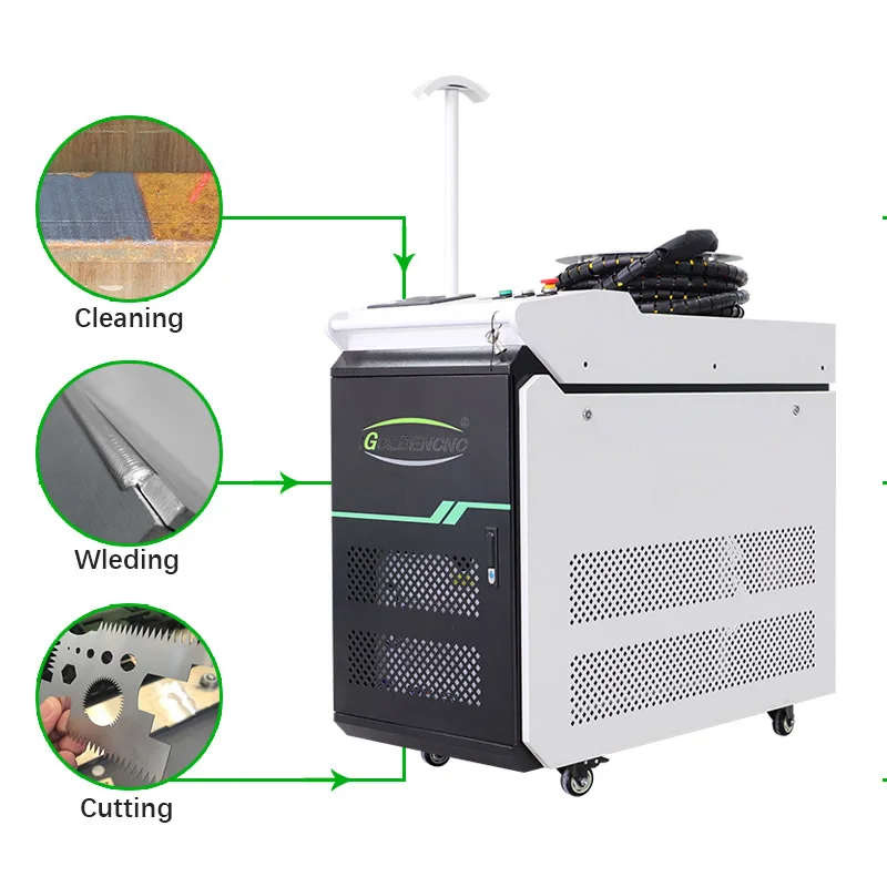 Fiber 1000W 1500W 2000W Laser Rust Removal Cleaning Hine Three In One