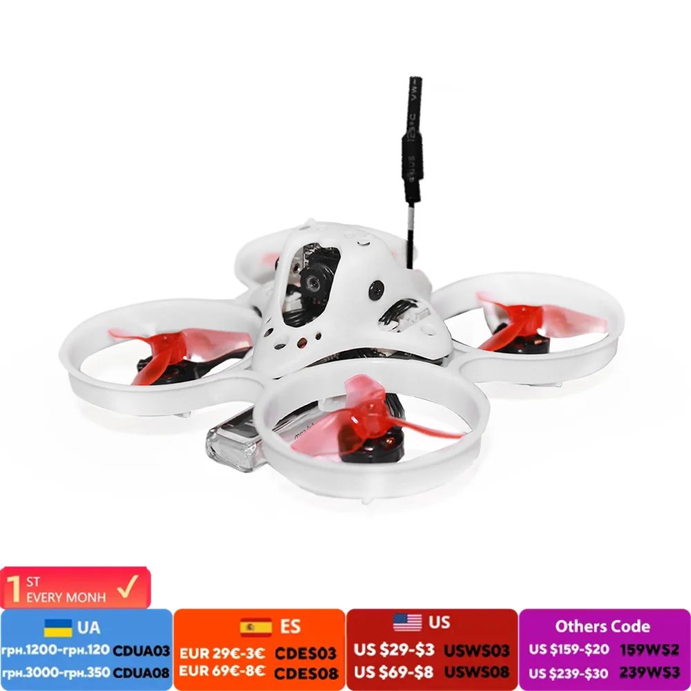 Emax Tinyhawk Nanoscout 65mm 08015 22000KV 4in1 6A ELRS RX FPV Racing Drone BNF RTF for Children Toys