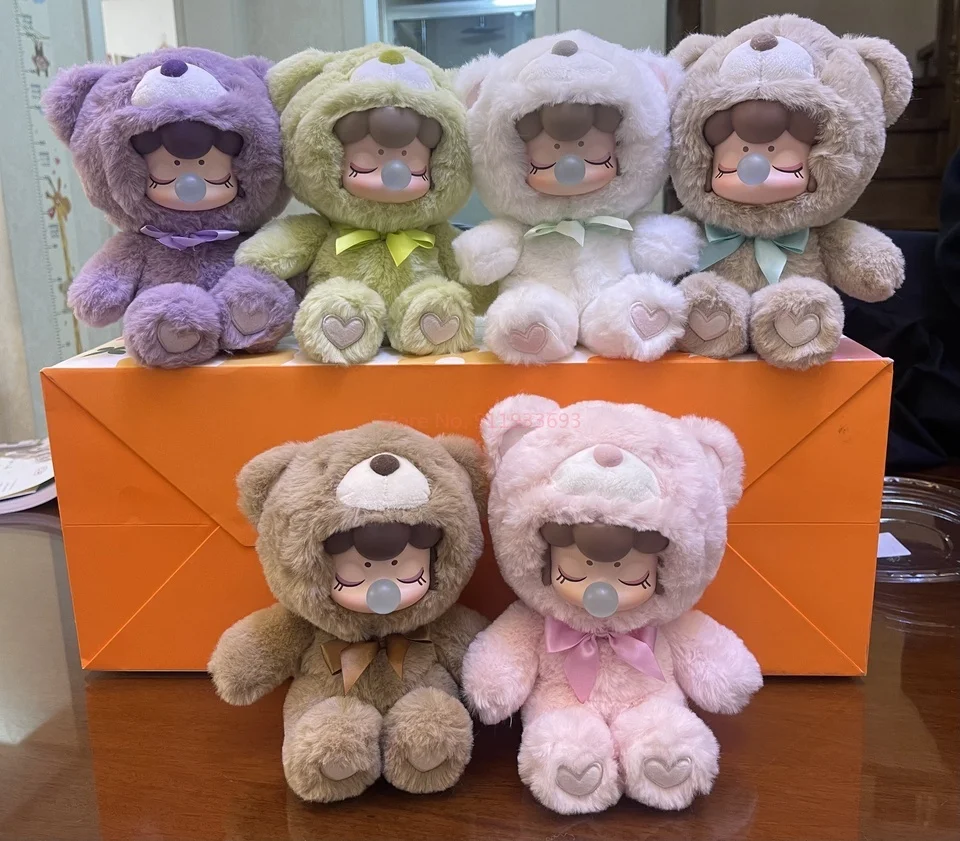 Genuine In Stock Robotime Nanci Chocolate Colorful Plush Bear Series Blind Box Kawaii Decoration Surprise Box Kid Xmas Gifts