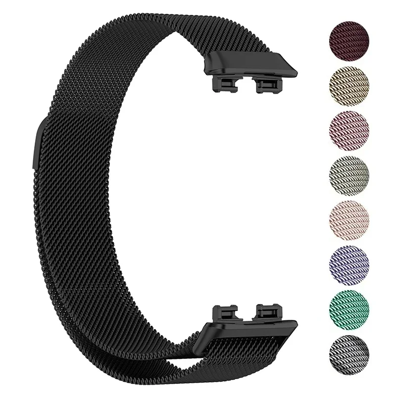 Mlianese Loop Strap For Huawei Band 8 7 Smartwatch Magnetic correa Wrist band Metal Stainless Steel Bracelet Huawei Band 6 strap