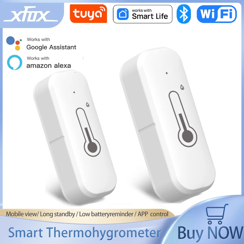 

Tuya Smart WiFi Bluetooth Temperature And Humidity Sensor Indoor Thermometer Hygrometer Monitoring Works With Alexa Google Home