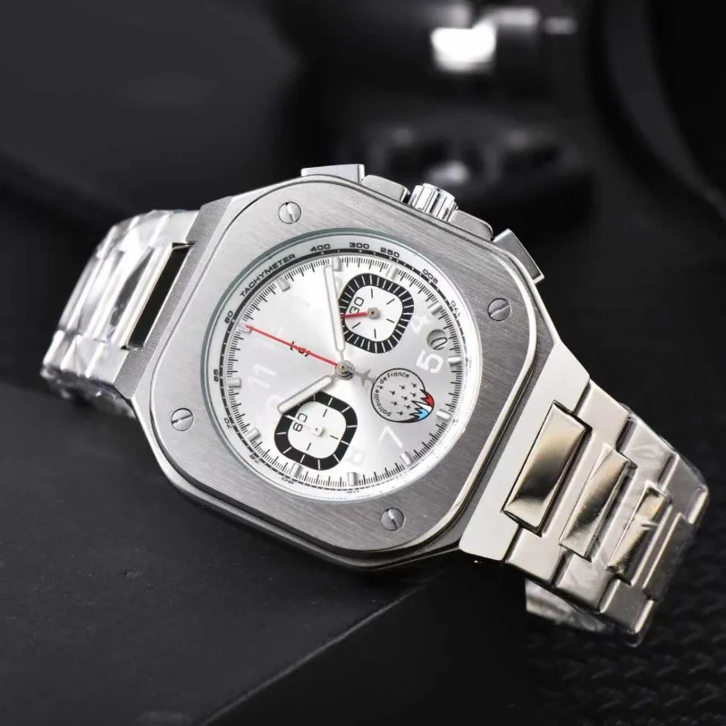 

2025 мужские роскошные многофункциональные кварцевые часы из нержавеющей стали с сапфировым стеклом, водонепроницаемые, 100 м, светящийся календарь