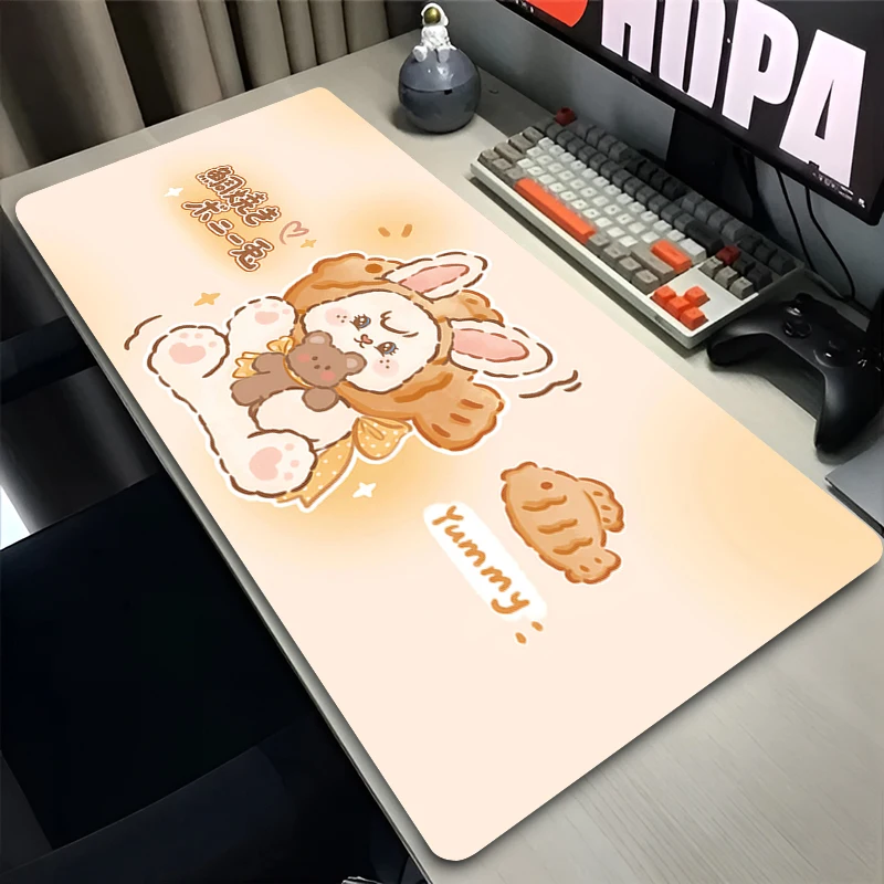 

Mouse Pad PC Non Slip Rubber Mousepad Laptop Gamer Cabinet Keyboard Pad Office Computer Gaming Desk HD Bunny Rabbit Mouse Mat