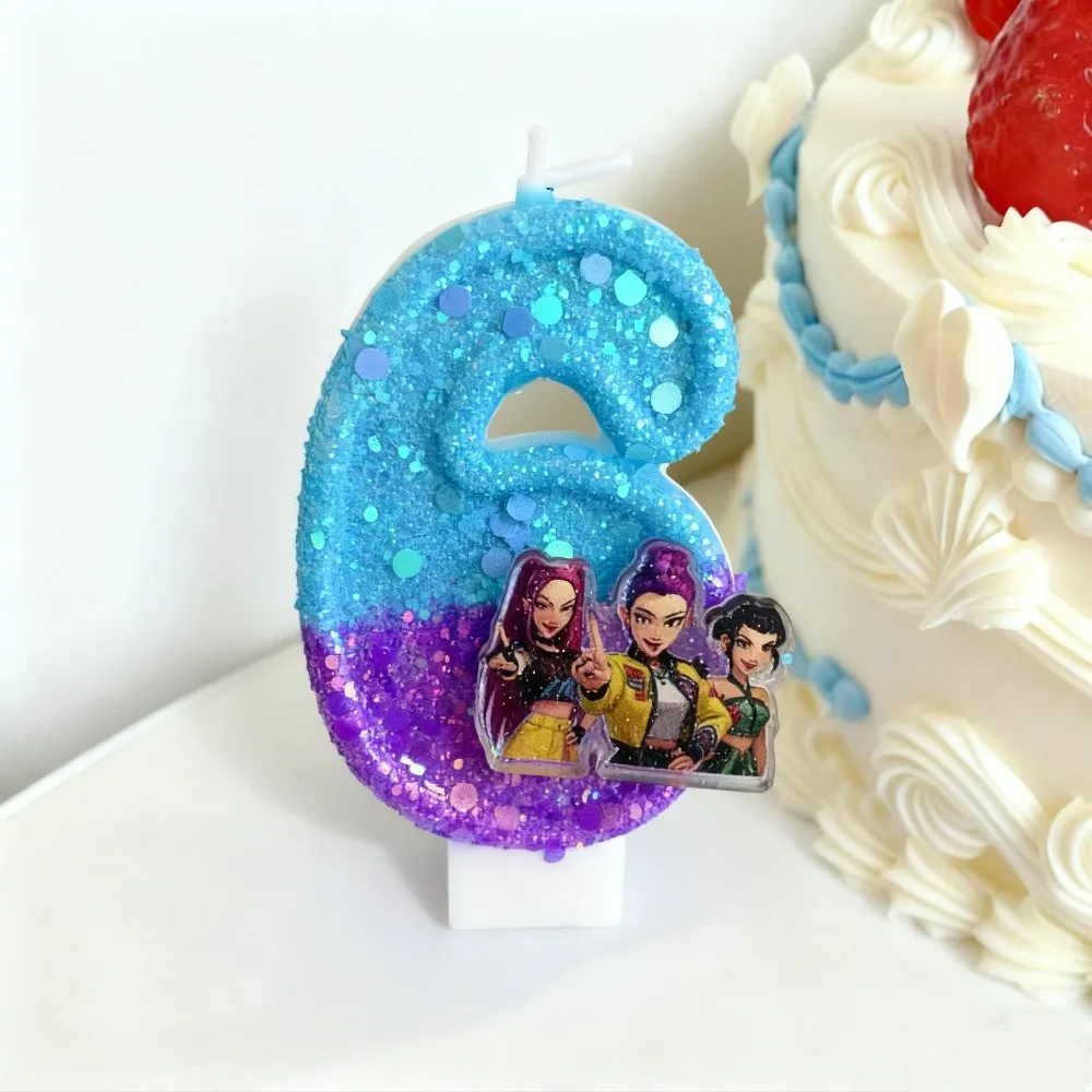 

Kpop Demon Hunter Candle Number Children's Birthday Party Birthday Cake Decoration Baby Shower Party Gifts Supplies