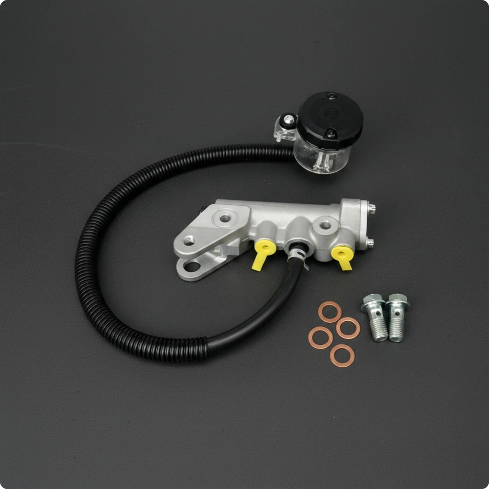 Brake Master Cylinder with Reservoir Clear Motorcycle Brake Master Cylinder Long-Lasting Rust-Resistant for Mechanics