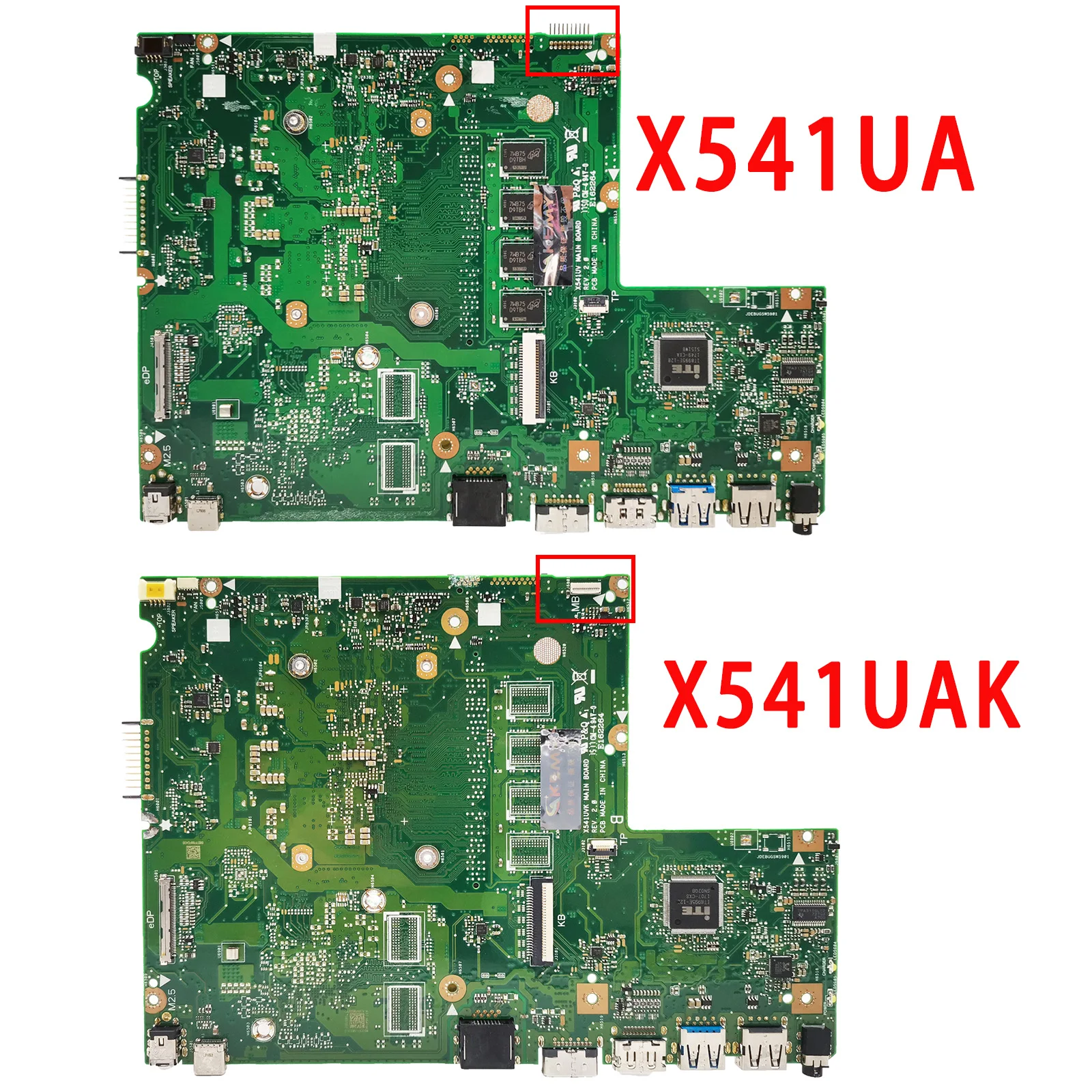 Imagem -03 - Placa-mãe Portátil para Asus X541uj X541uvk X541u F541u A541u Mainboard i3 i5 i7 Cpu Gt920m 4gb 8gb de Ram