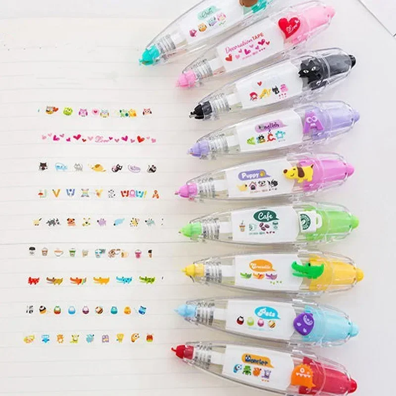 Kawaii Correction Belt  Accessories Girls Hand Account Decorative Stickers Marker Pen School Stationery Office Supplies