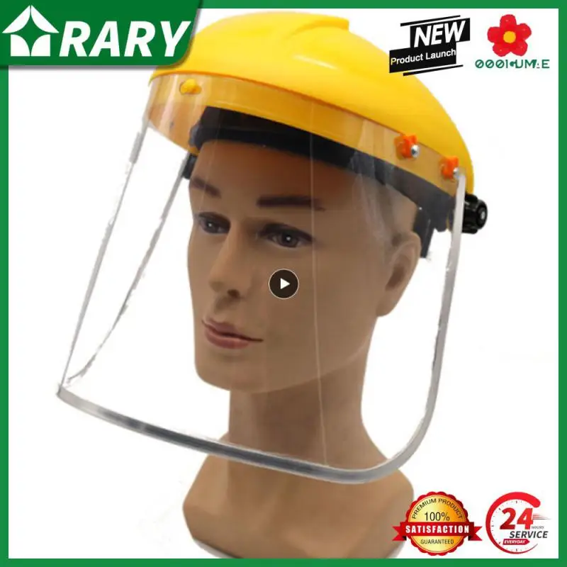 Transparent Full Face Shield Safety PVC Head-mounted Eye Screen Hat Eye Protection Face Mask Motorcycle Face Mask Equipments