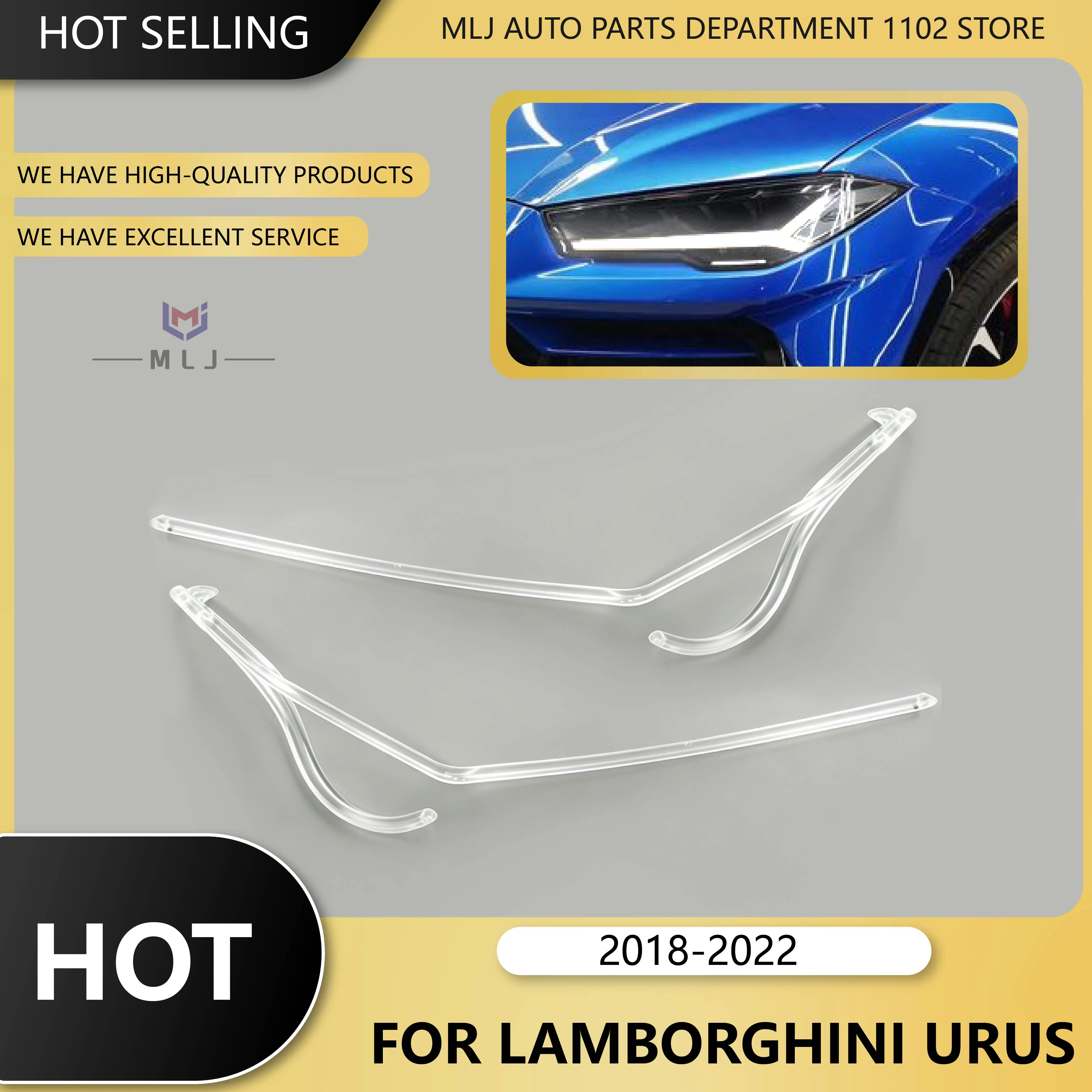 For Lamborghini Urus 2018 2019 2020 2021 2022 Headlight Ring Daytime Running Light Guide Strip Light Guide Tube Angel Eye Bar