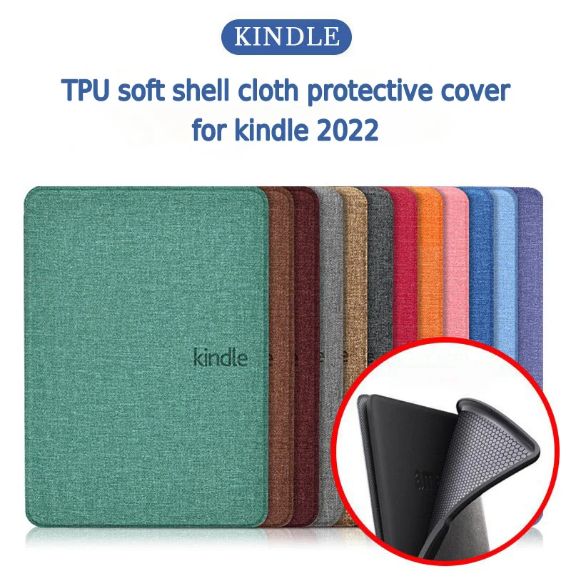 Black Pink Blue Green Color TPU Material Protective Cover/Case for Kindle 2022 Generation Protective Cover E-book reader Conver