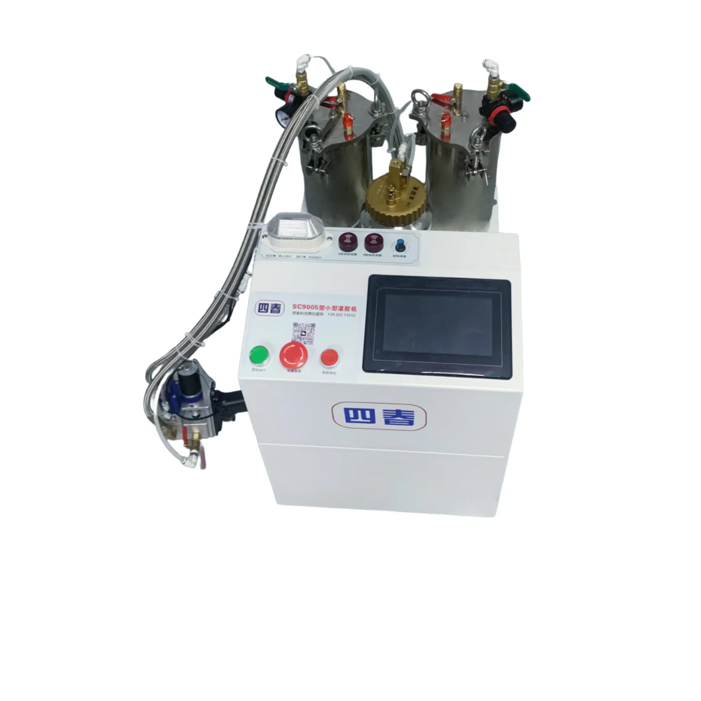 Máquina dispensadora de pegamento de precisión portátil TLF para plantas de fabricación industrial, incluye motor de rodamiento, caja de cambios PLC 1-Ye