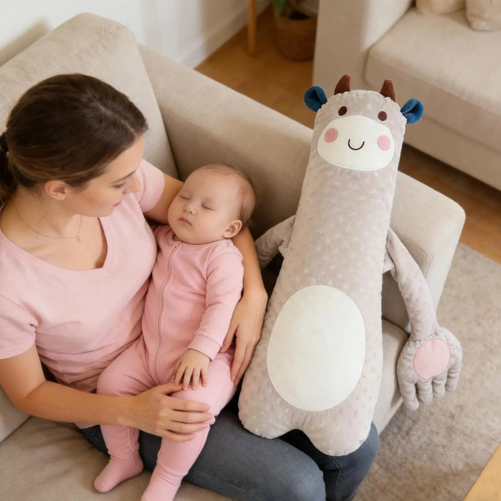 Jouet de couchage apaisant pour enfants, prévention des éclats, oreiller de couchage réglable, jouet à main pour garçons et filles, maison