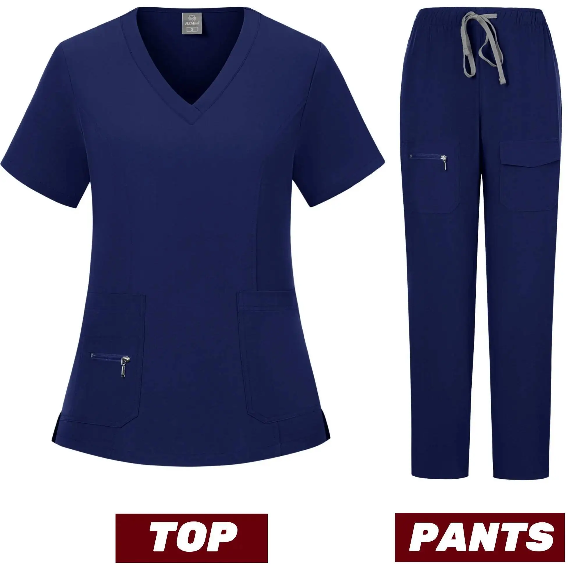 Neue Mode Medizinische Uniformen Frauen Peelings Sets Krankenhaus Ärzte Krankenschwestern Zubehör Zahnklinik Schönheit Salon Spa Arbeitskleidung Tuch