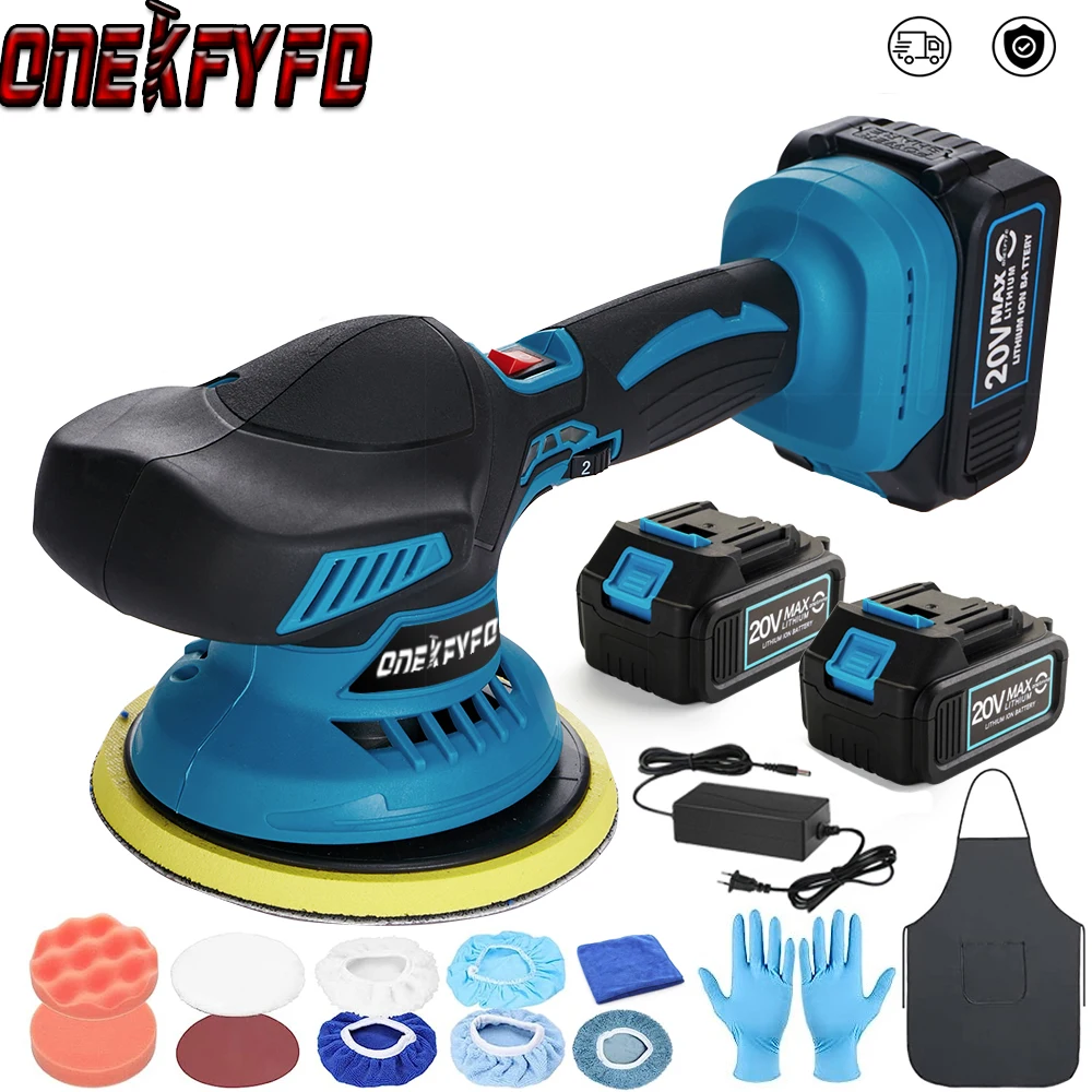 6 Gears Electric Car Polisher Machine Auto Polishing Machine Adjustable Speed Sanding Waxing Tools For Makita 18v Battery