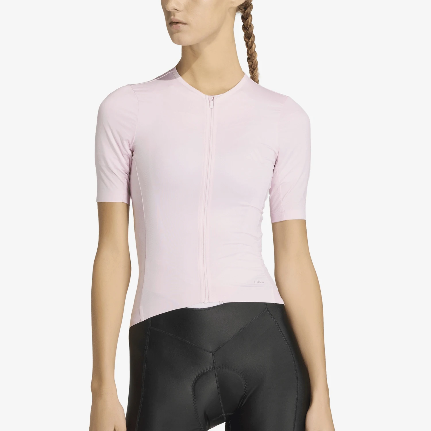 Adidas genuine TEMPJSYV collar tight zipper cycling suit for women with short sleeves KB9570