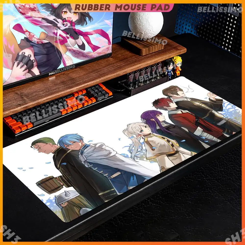 Hot Selling  F_frieren Anime HD Pringtin Mouse Pad 1200x600 Rubber 4mm Thicking Super Big Laptop Desk Mat E-sports Keyboard Pad