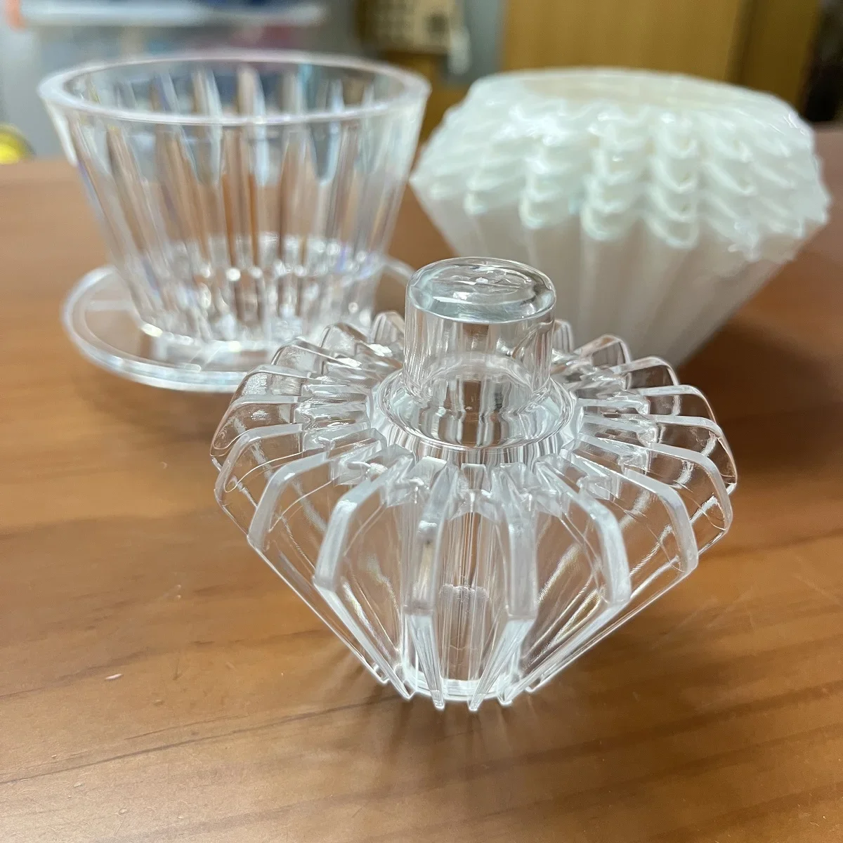 Cone Coffee Paper Filter Presser Assistant for Paragon T1 Filter Cup, Hot Water Stamping Tool Filter Paper Shape Retainer
