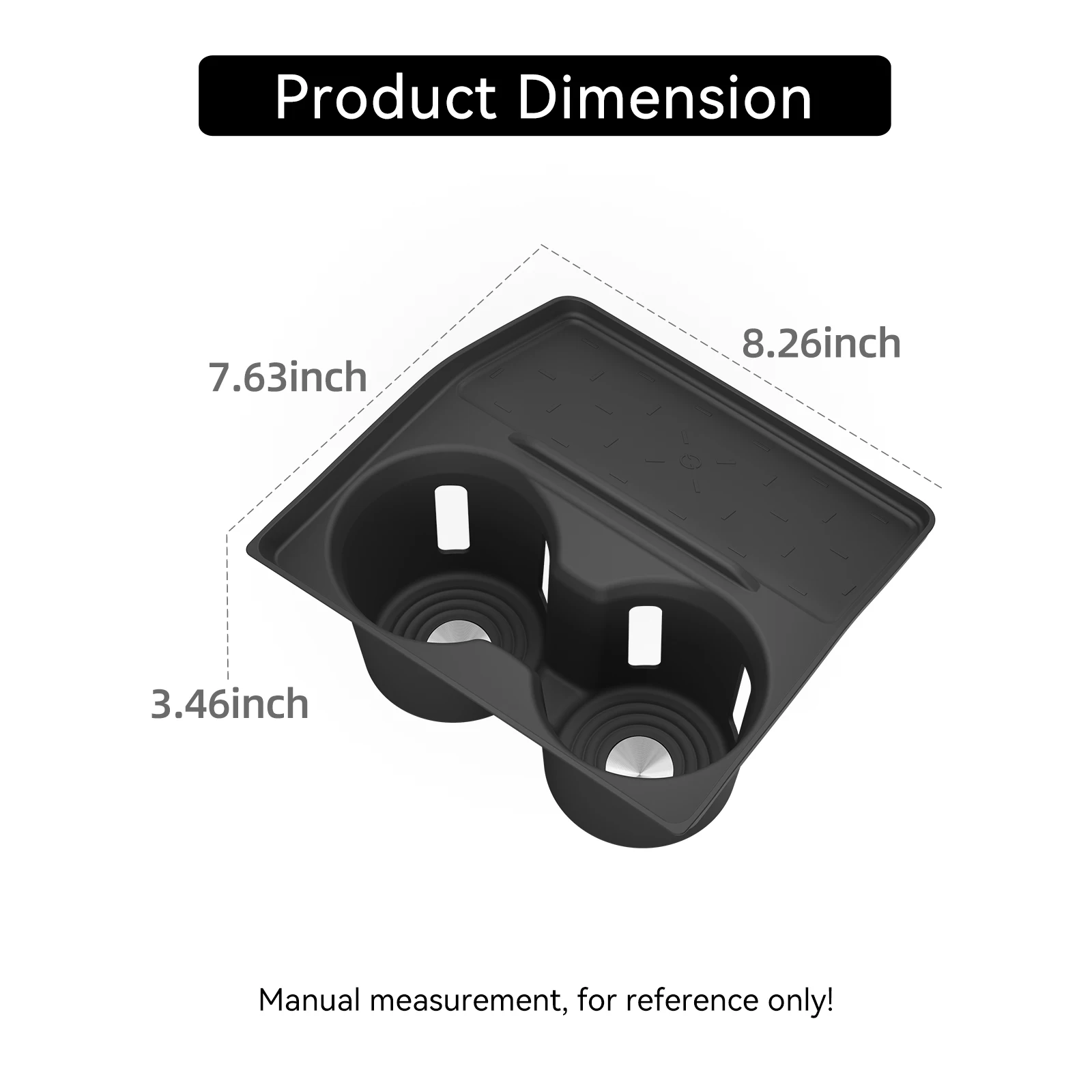 Smabee for Mazda CX-5 CX5 2026 TPE Center Integrated Cup Holder Insert Storage Box Anti-slip Car Interior Accessories Black