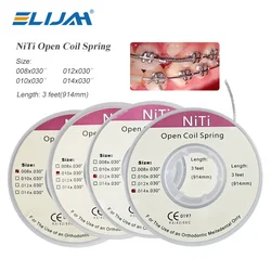 ELIJAH Dental 3 Feet/914mm Orthodontic Niti Open Coil Spring 0.008 0.010 0.012 0.014 Orthodontic Bracket Dentistry Materials